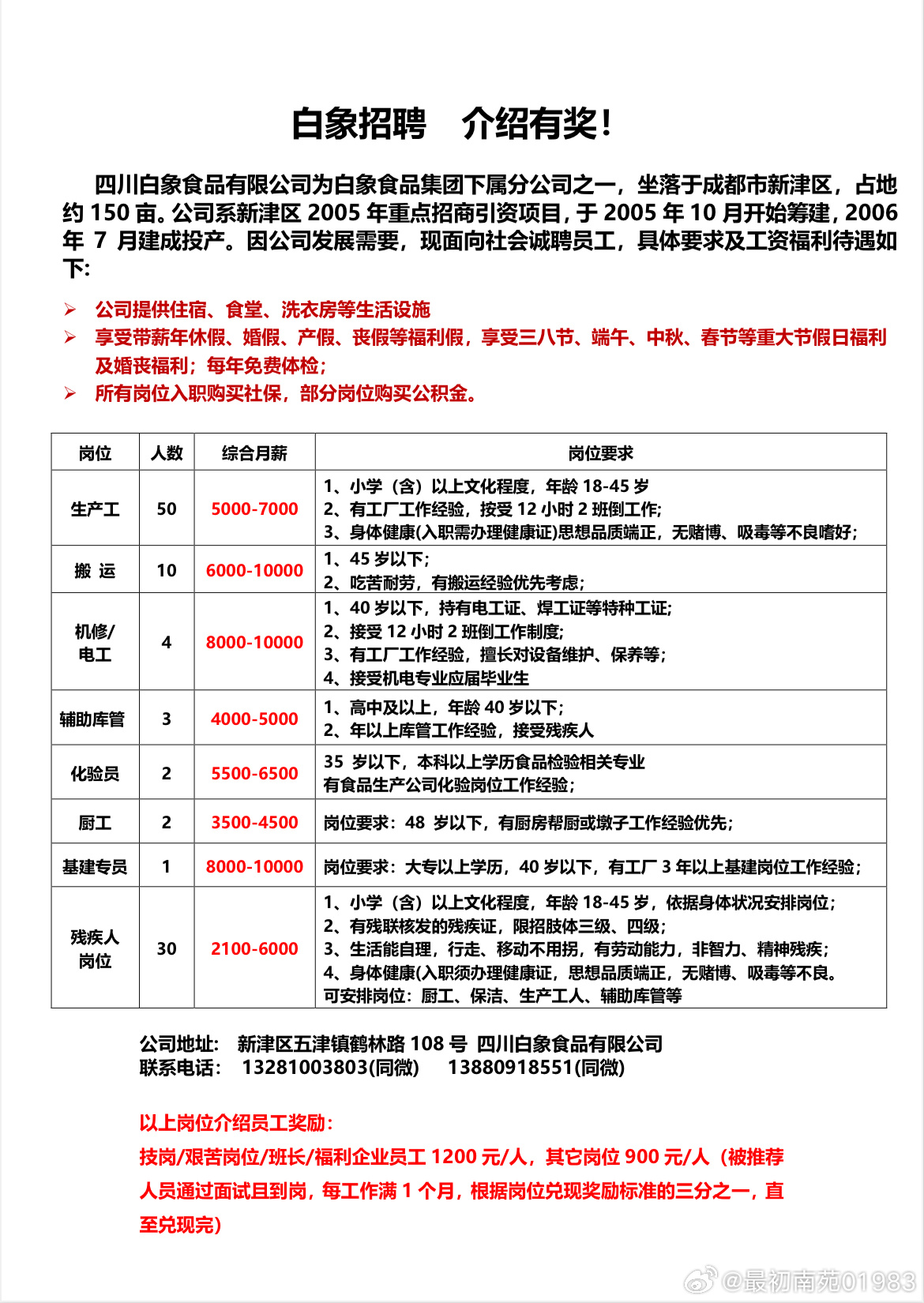 白水村最新招聘信息汇总